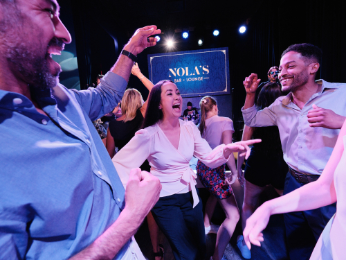 Guests enjoying live music and dancing at Nola’s Bar and Lounge at Ocean Casino Resort