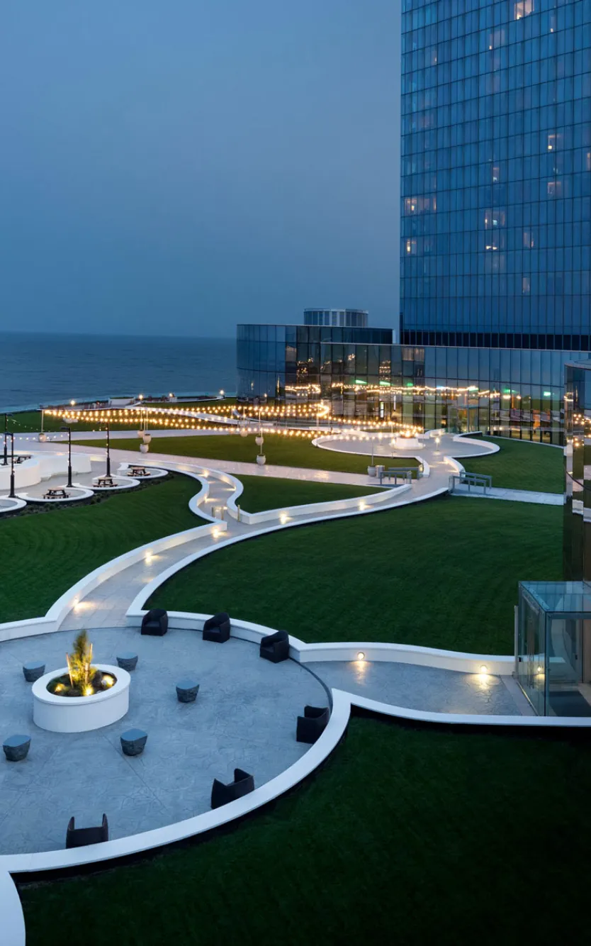 Ocean Casino the Park at night
