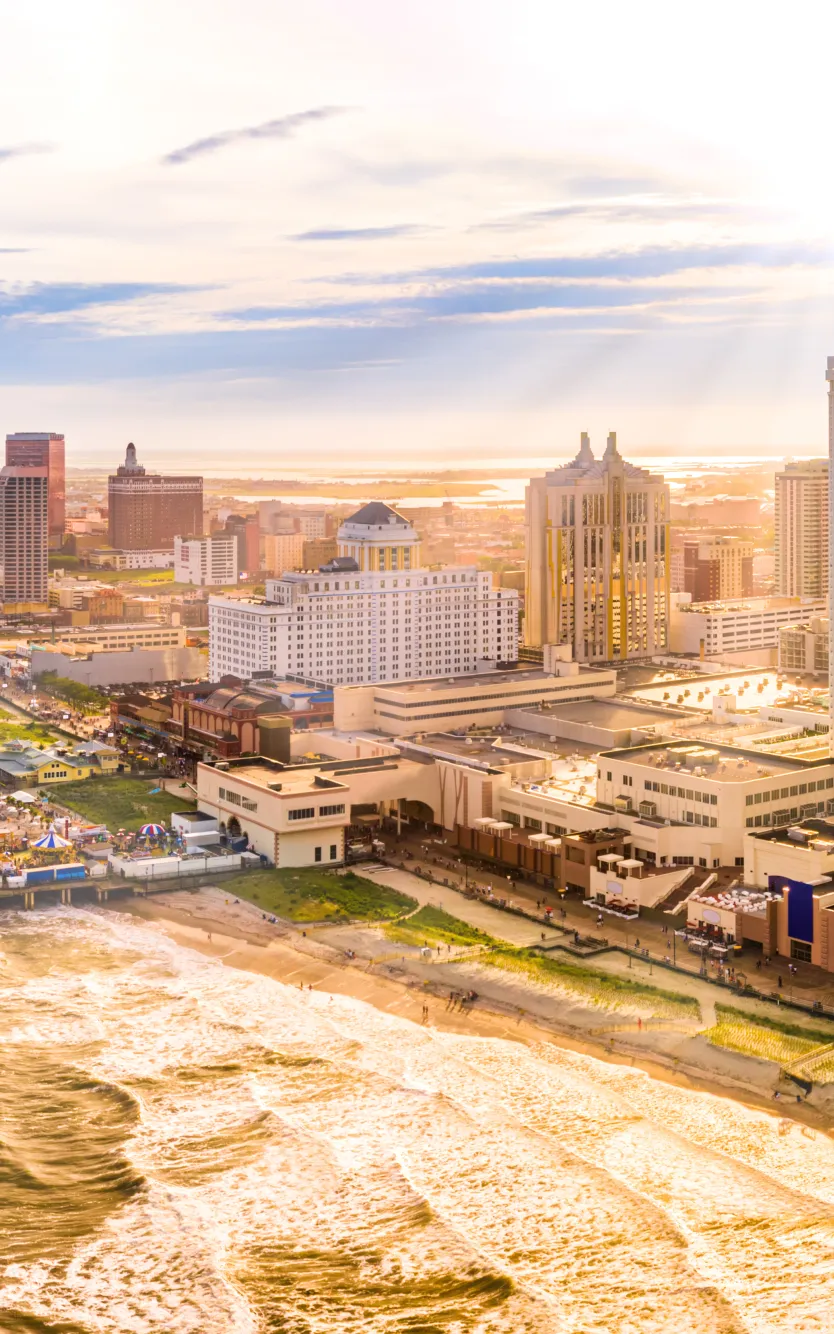 Atlantic City Boardwalk and skyline