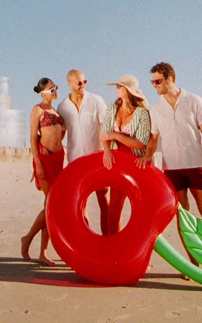 Friends on the beach in AC