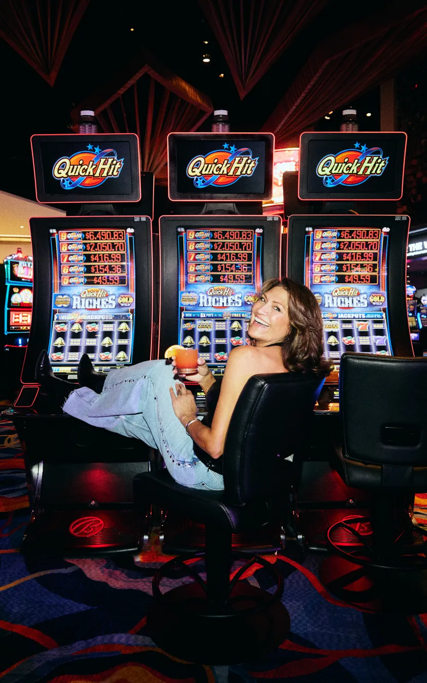 Woman sitting at a slot machine in Ocean Casino Resort