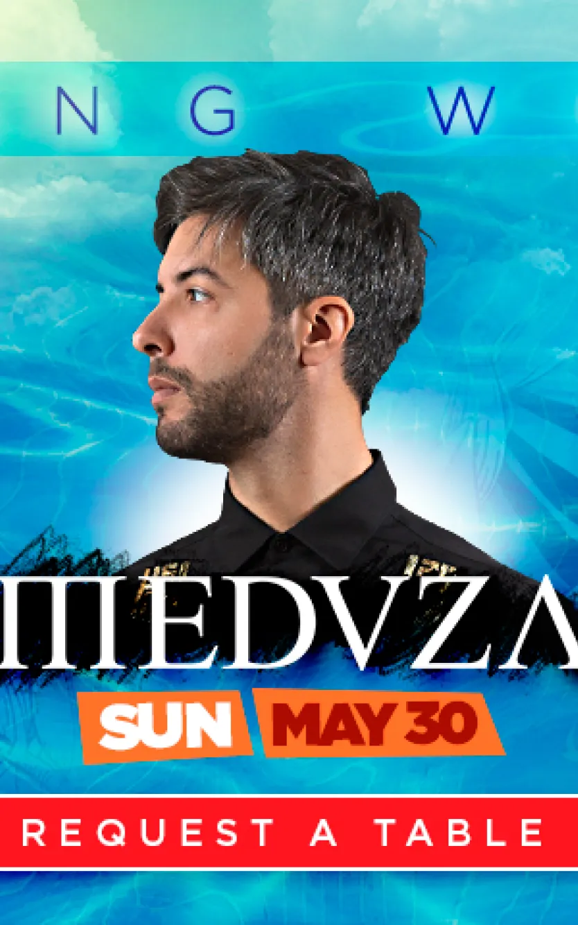 Opening week graphic for entertainment featuring three bands and their headshots and band names, including Cash Cash, Hiedvza, and Fergie for PS1