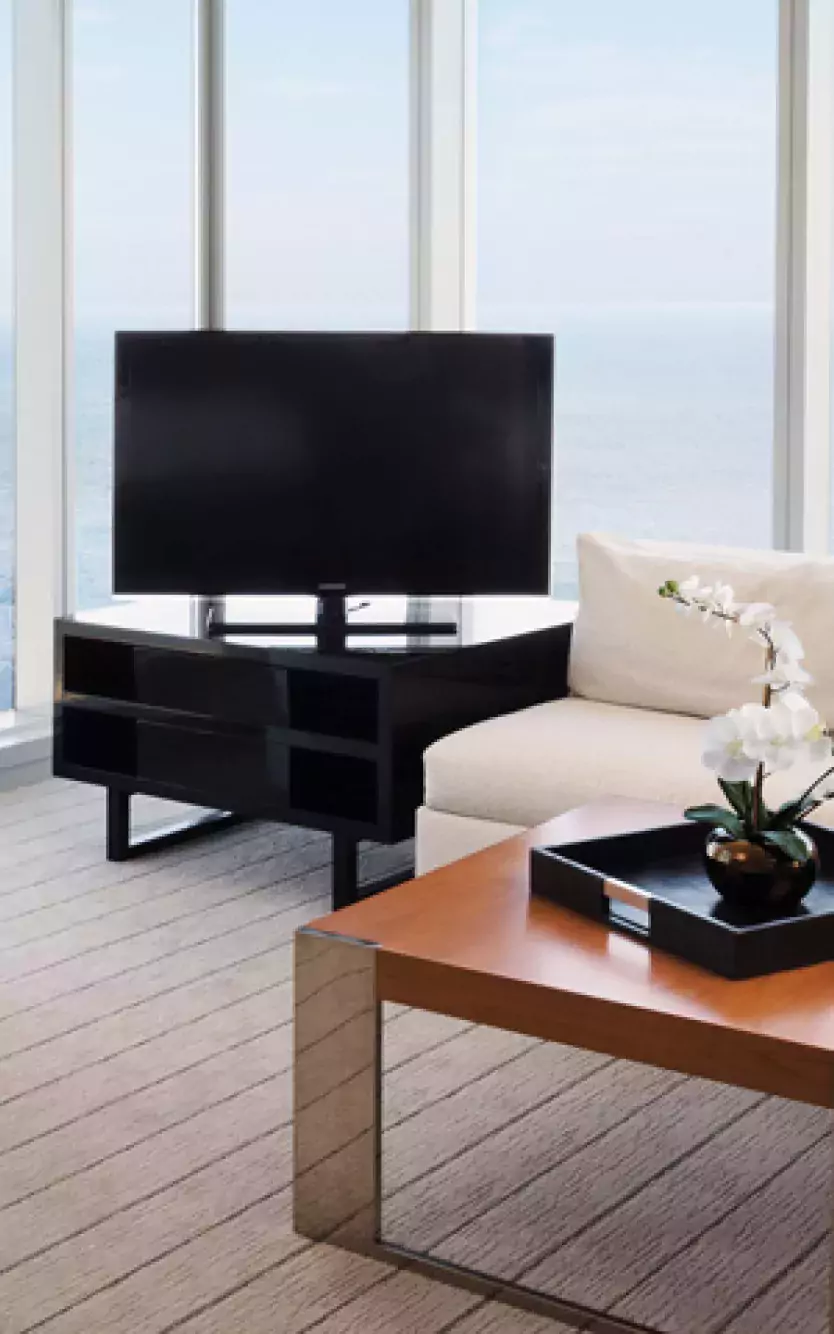 Ocean Casino Resort Studio Suite living are with windows and furnitureStudio-Suite-Living-Area.jpg