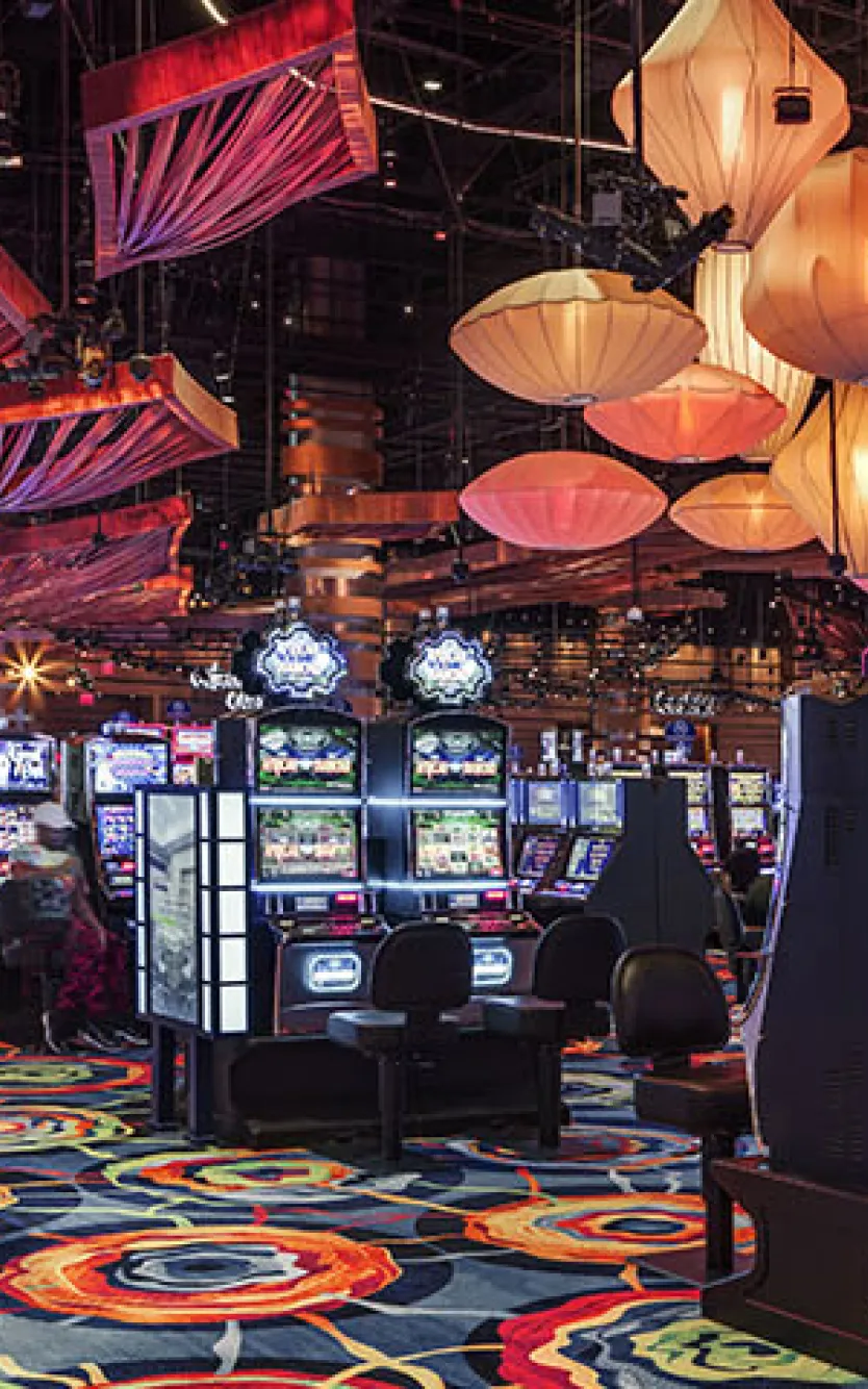 Casino floor at Ocean Casino Resort with slot machines