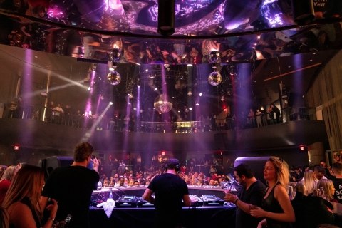 DJ performing to a packed crowd at HQ2 nightclub at Ocean Casino Resort in Atlantic City