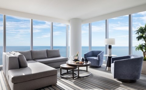 Luxury oceanfront suite with panoramic Atlantic Ocean views at Ocean Casino Resort