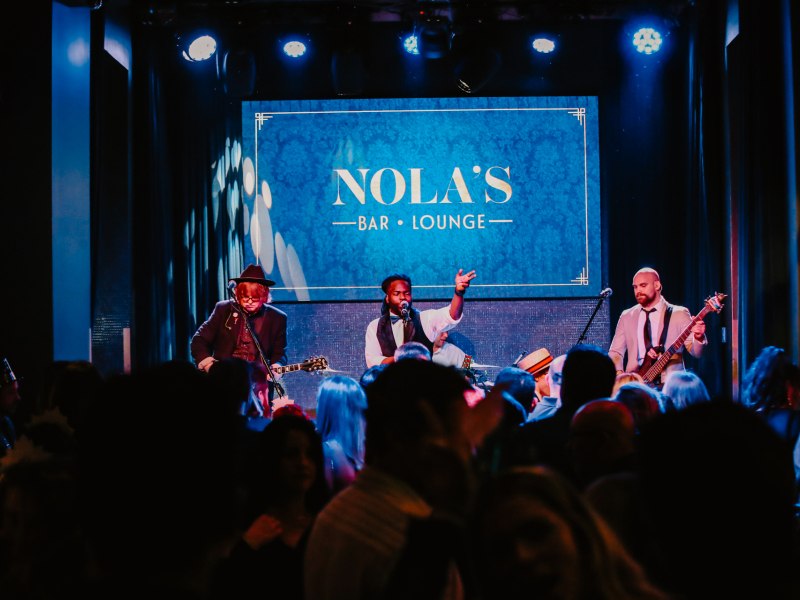 A band performing Music event at Nola
