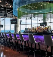 Bar with oceanfront views at Ocean Casino Resort, perfect for enjoying drinks while watching pro football games.