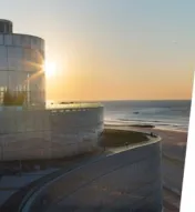 Exterior of Ocean Casino Resort with logos of different charities for Ocean Cares initiatives