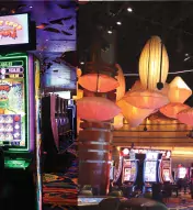 Images of Ocean Casino Resort slot machines on the casino floor