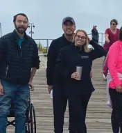 A group of Ocean Casino Resort employees at a Breast Cancer Awareness event