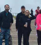 A group of Ocean Casino Resort employees at a Breast Cancer Awareness event