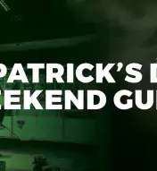 St. Patrick's Day collage with beer, woman gaming and text saying &quot;St. Patrick's Day Weekend Guide&quot;