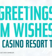 Holiday greeting graphic saying "Holiday Greetings and Warm Wishes from the Ocean Casino Resort Team"