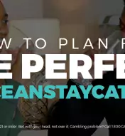 A couple and overlayed text saying "How to Plan the Perfect Staycation"