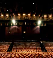 view of Ovation Hall stadium seating from the stage
