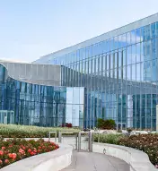 Exterior of Ocean Casino Resort with The Park and a winding pathway