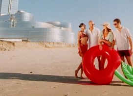 Friends on the beach in AC