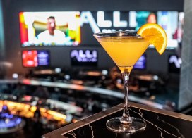Craft cocktail overlooking the casino floor at Ocean Casino Resort in Atlantic City