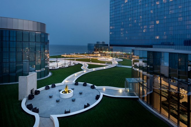 Ocean Casino the Park at night